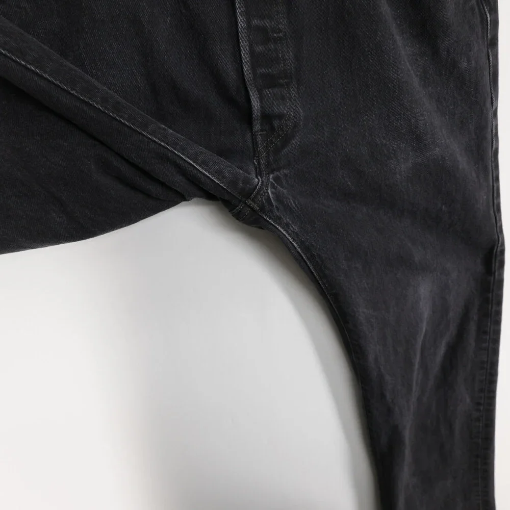 Levis 501 Jeans Mens 36x32 Black Straight Leg Button Fly Denim Original Fit